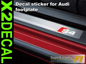 Footplate decal fit Audi S2 S3 S4 S5 S6 S7 S8 R/W 65mm x2 Red/Wht - Picture 1 of 1