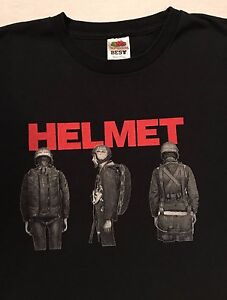 Helmet Mens Vintage Band Concert Black T-shirt Sz. L
