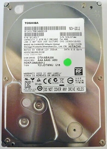 Toshiba DT01ABA200 2TB SATA III 3,5" HDD 32MB Cache 5700rpm - Bild 1 von 1