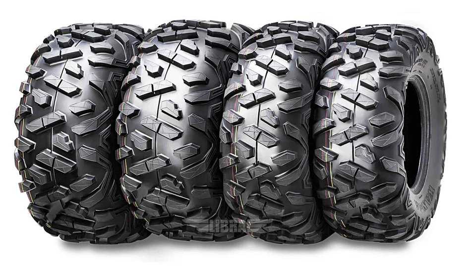 Set of 4 Wanda ATV/UTV Tires 25x8-12 Front, 25x10-12 Rear 6PR P341