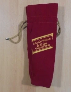 JOHNNIE WALKER RED LABEL SCOTCH WHISKY VTG VELVET POUCH BOTTLE CASE EMPTY - Picture 1 of 12