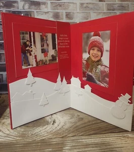 New! Hallmark Christmas Red & White Photo Pop-Up Display Board Winter Scene - Picture 1 of 10