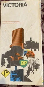 VINTAGE BP ROAD MAP PETROL STATION FUEL OIL GARAGE CAR VICTORIA - Picture 1 of 5