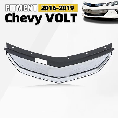 Front Bumper Upper Silver Chrome Grille Grill Cover For 2016-2019 Chevrolet Volt Foto 1 de 4