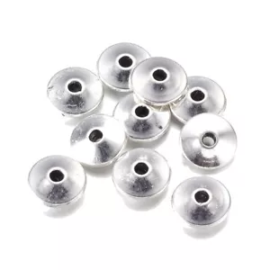 20pcs Tibetan Alloy Disc Metal Beads Smooth Loose Spacers Antique Silver 11.5mm - Picture 1 of 2