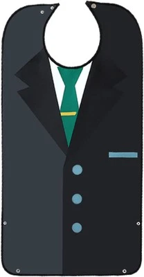 Babadores adultos para comer lavável reutilizável estilo roupa impermeável 2-1 peças  - Imagem 1 de 4