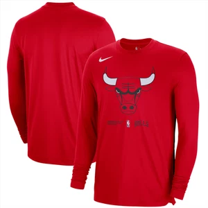 Chicago Bulls NBA T-Shirt Men's Nike Long Sleeve Pregame Top - New - Picture 1 of 3