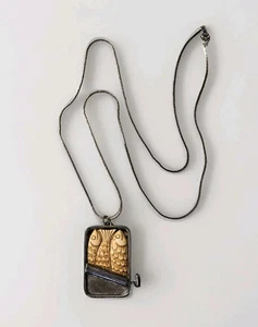 Hattie Carnegie Rare Vintage Sardine Fish Can Pendant Necklace Signed - Picture 1 of 8