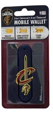 Cleveland Cavaliers Cavs Mobile Wallet 3 in 1 Cord Keeper Cell Phone Stand NEW - Image 1 of 4