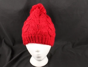 Cappello berretto Forever 21 Cable Knit Pom Pom rosso taglia unica adatto alla maggior parte autunno inverno - Foto 1 di 6
