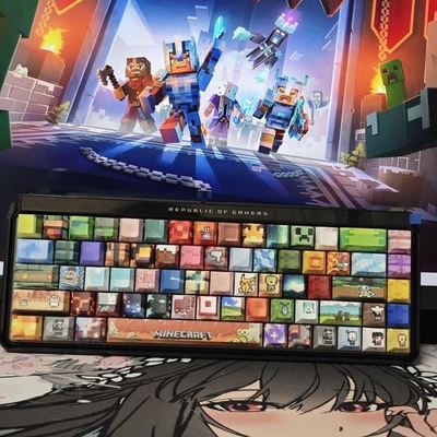 Video Games Minecraft Side-Engraved Transparent mechanical Keycap 87 PCS - Image 1 of 4