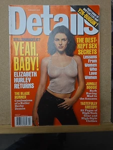 Details Magazine February 1999 Elizabeth Hurley Y2K High Tech Ads No Label - Foto 1 di 6