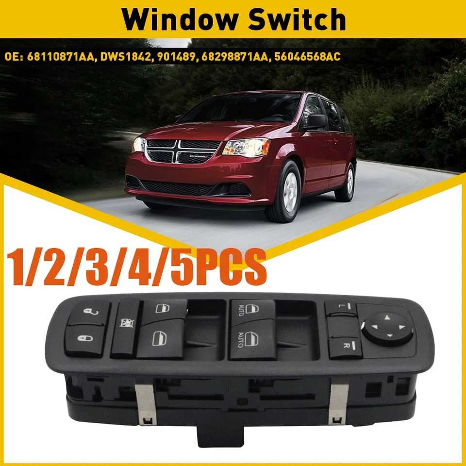 Interruptor de ventana controlador 3 pines para Grand Caravan Chrysler Town Country 2010-11 1-5x Foto 1 de 4