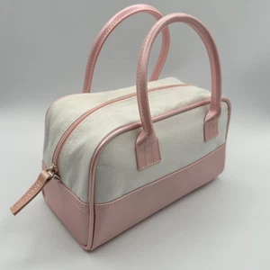 Estee Lauder Kosmetiktasche rosa weiß RETRO Reise Reißverschlussbeutel - Bild 1 von 15