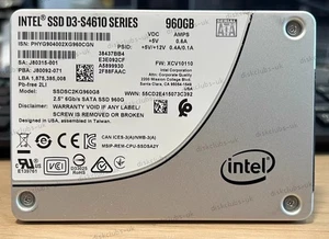Intel S4610 Series 960GB SSD SSDSC2KG960G8 2.5" SATA 6Gb/s Solid State Drive - Picture 1 of 1