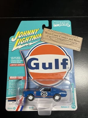 2025 JOHNNY LIGHTNING 1967 MUSTANG SHELBY GT500 GULF   MUSCLE CARS  REL 2 VS B 3 - Image 1 of 4