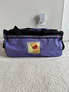 Vintage Disney Winnie the Pooh 90s Purple Large Rolling Duffle Bag - Picture 1 of 10