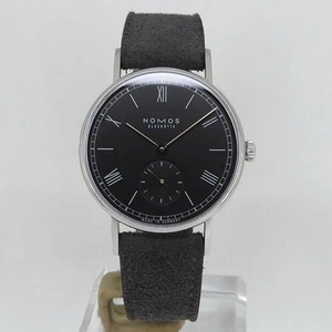 NOMOS Uhr 227 Ludwig 33 Noir Handaufzug schwarzes Zifferblatt SS 32,8mm... - Bild 1 von 7