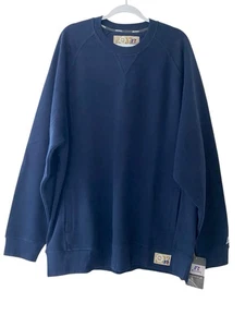 Russell Athletic Herren Sweatshirt Navy Blau Rundhals Oversized Large - Bild 1 von 7