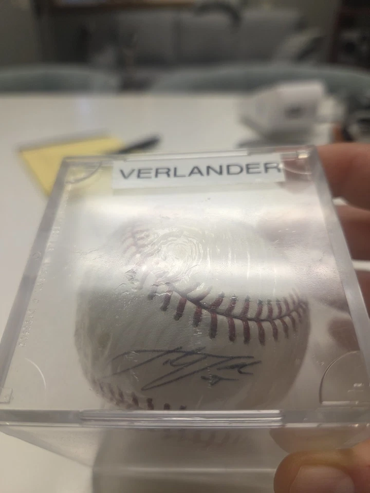 Justin Verlander beisebol autografado MLB autenticado assinado 22/05/2007 - Imagem 1 de 4