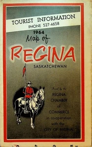 Regina Chamber of Commerce Map 1964 Saskatchewan Canada - Picture 1 of 2