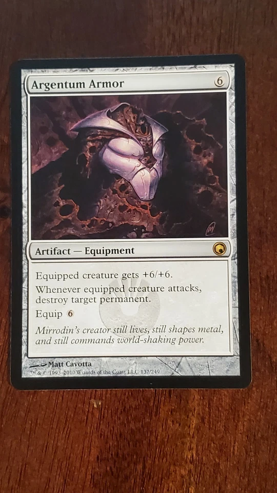 Argentum Armor Scars of Mirrodin EX/LP #137 MTG Magic the Gathering Artifact - Image 1 of 2