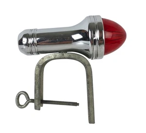 Vintage 50er 60er Jahre Fahrrad Klemmleuchte rot - ungeprüft nostalgisch Chrom USA - Bild 1 von 5