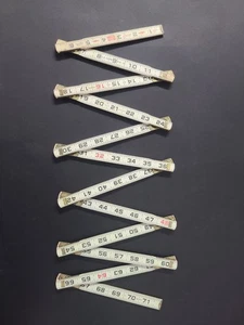 Vintage 72" LUFKIN rotes Ende & zwei Wege klappbares Holzlineal - Bild 1 von 9