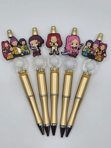A Set Of 5 Pens The Girls From Kpop Demon Hunters! - Picture 1 of 5