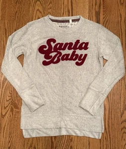 Royce Brand Santa Baby Grafik Pullover grau Sweatshirt Damen Small Holiday - Bild 1 von 7