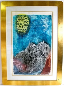 ABRAHAM YAKIN 1924-2020 VINTAGE LITHOGRAPHIE SIGNIERT NUMMERIERT JUDAICA JEWISH LISTED - Bild 1 von 16