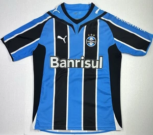 Puma Grêmio FBPA Fußball Trikot mittelblau schwarz Banrisul Brasilien Football Shirt - Bild 1 von 5