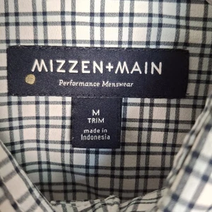 Mizzen Main Herren Medium Trim Hemd blau kariert Stretch Outdoor Performance - Bild 1 von 12