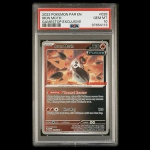 PSA 10 Iron Moth 28 Holo Pokemon Paradox Rift Gamestop Exclusive Stamped VGA CGC - Picture 1 of 2