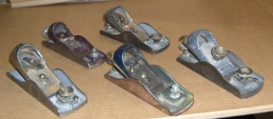 Lot of 5 Vintage Stanley No.220 6" Block Plane Woodworking Tools - Picture 1 of 14