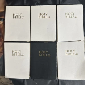 Lot of 6 KJV Holy Bibles 5-White 1- Black - Bild 1 von 6