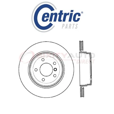 Centric High Carbon Alloy Disc Brake Rotor for 2006-2008 BMW 750i 4.8L V8 - ew Foto 1 de 4