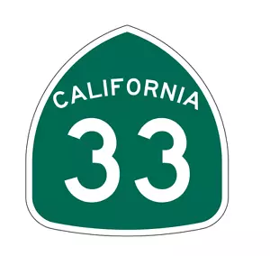 California State Route 33 Aufkleber Aufkleber R1137 Autobahnschild - Bild 1 von 1