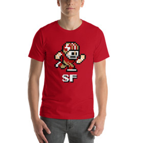 San Francisco 49ers NES Football Player 8-bit Tecmo Super Bowl Nintendo T-Shirt