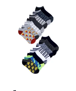 Wonder Nation Kids Boys Multicolor NoShow Socks 15-Pair Size L Shoe Size 3-9 NEW - Picture 1 of 12