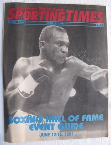Guía de eventos del Salón de la Fama del Boxeo 1987 (emitida por Central New York Sporting Times) - Imagen 1 de 2