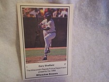 1989 GARY SHEFFIELD ROOKIE BASEBALL CARD #1,Wisconsin Rapids Police,BREWERS,wtmj