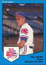 1989 Pro Cards Oklahoma City 89ers PAUL WILMET RC RANGERS DE PERE, WI