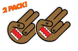 Shocker Decal JDM Bumper Sticker Drift Window Graphic 4 x 5.5" 2 PACK-DOMO MAN - Picture 1 of 2