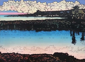 ERCOLE PIGNATELLI, "Landscape of Salento", enamel on metal, 1966 - cm 80x90 - Picture 1 of 1