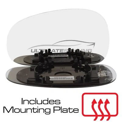 Espejo Cristal Seat Leon 2005-2009 Convexo Calefacción Lado Pasajero Izquierdo Foto 1 de 4