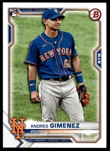 2021 Bowman 8 Andres Gimenez   New York Mets  RC Baseball Card