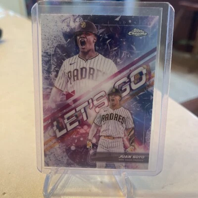 2023 Topps Finest Chrome JUAN SOTO Let’s Go #LGC-16 Short Print Padres - Image 1 of 2