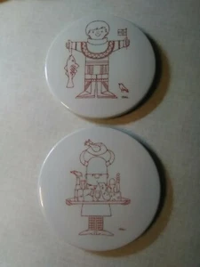 Bing Grondahl Antoni Trivets Wall Decor Set of 2 Copenhagen Porcelain Denmark - Picture 1 of 7