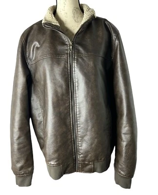 Tommy Hilfiger Chaqueta Bomber de Cuero Sintético para Hombre Grande Usada en Excelente Condición Foto 1 de 4